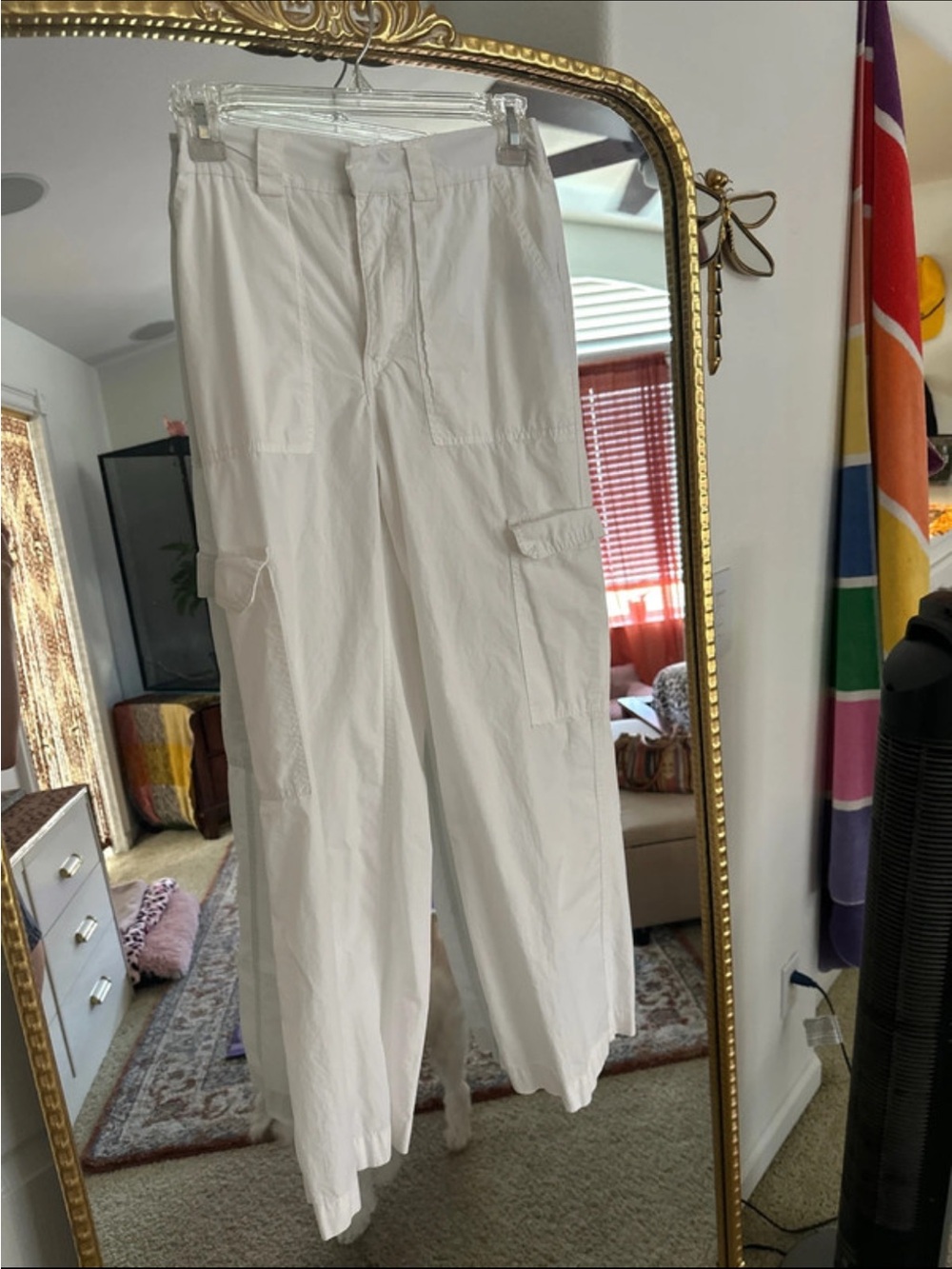 White womens Cargo Pants - Comfortable Everyday Wear
